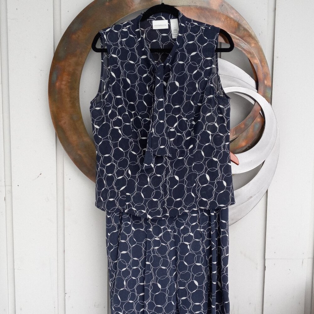 Vintage, Silk/Cotton Sleeveless Blouse, Skirt Combo Suit - Size 12